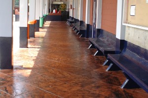 Piso de concreto oxidado. Piso de concreto oxidado PSI